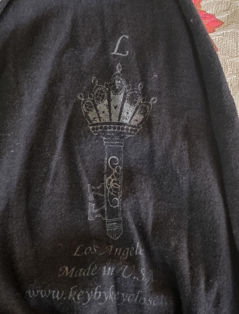 Key Closet LA Black Graphic Maxi Dress Tiger Crown Y2K Sleeveless L - Picture 9 of 10